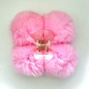 Pink Furry Claw Clip